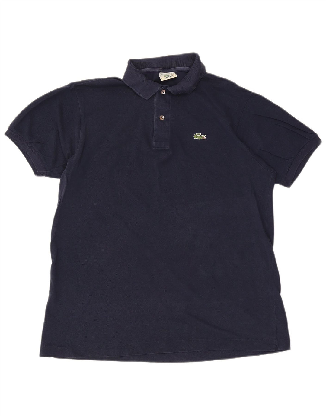 Camisa polo masculina Lacoste tamanho 5 grande algodão azul marinho