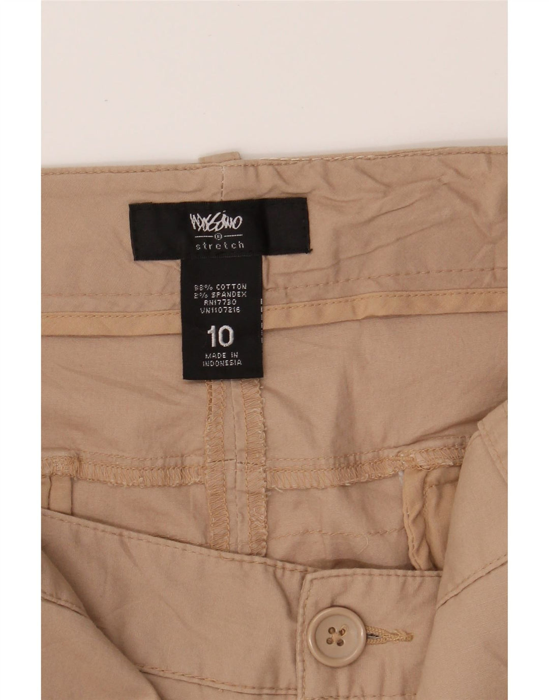 MOSSIMO Womens Straight Capri Trousers US 10 Large W34 L21 Beige Cotton Vintage Mossimo and Second-Hand Mossimo from Messina Hembry 