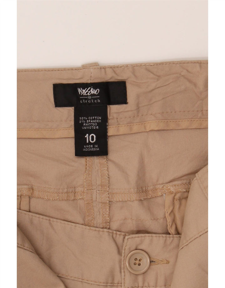 MOSSIMO Womens Straight Capri Trousers US 10 Large W34 L21 Beige Cotton Vintage Mossimo and Second-Hand Mossimo from Messina Hembry 