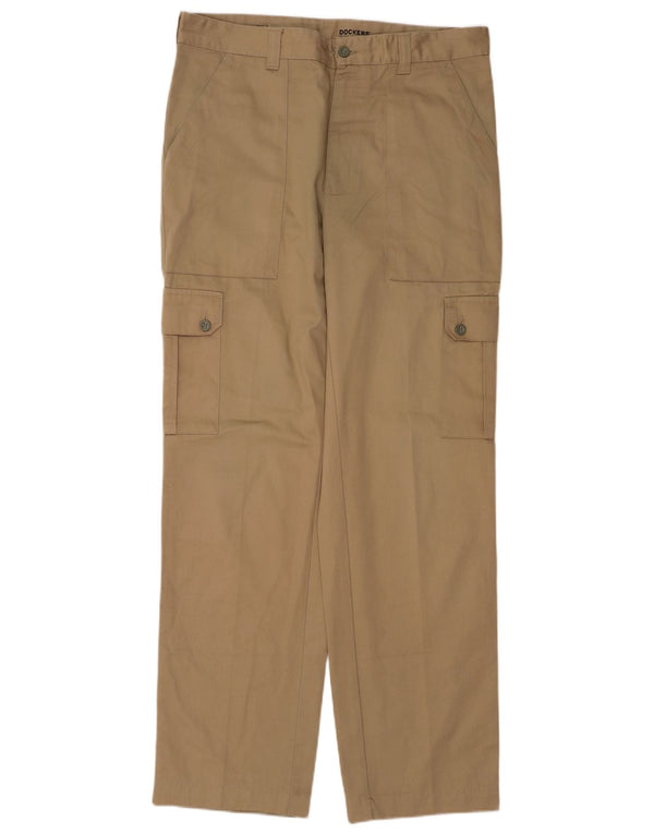 Calça Dockers Mens Tapered Cargo W33 L34 Algodão Bege