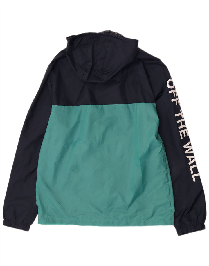 Jaqueta Vans Masculina Graphic Rain UK 40 Grande Azul Marinho Colourblock Nylon