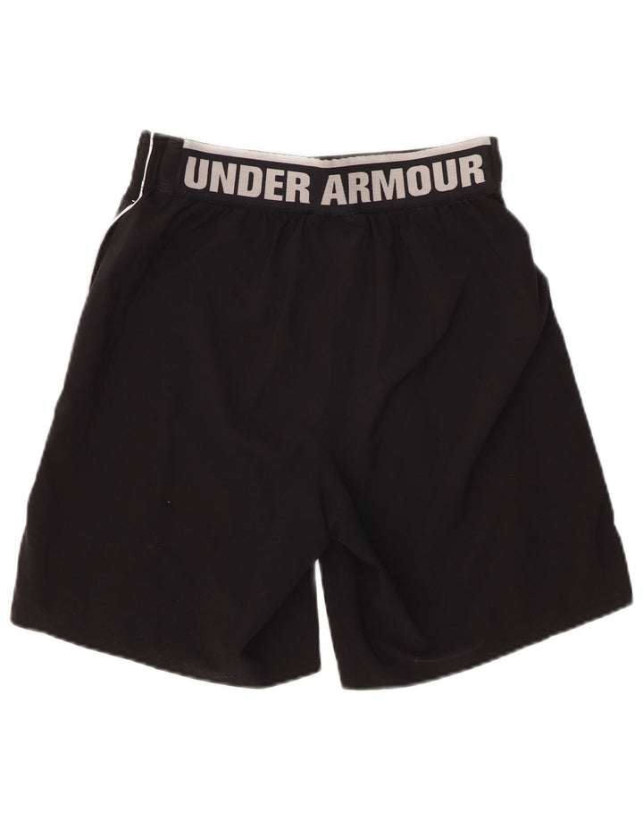 Shorts esportivos gráficos masculinos UNDER ARMOUR poliéster preto médio