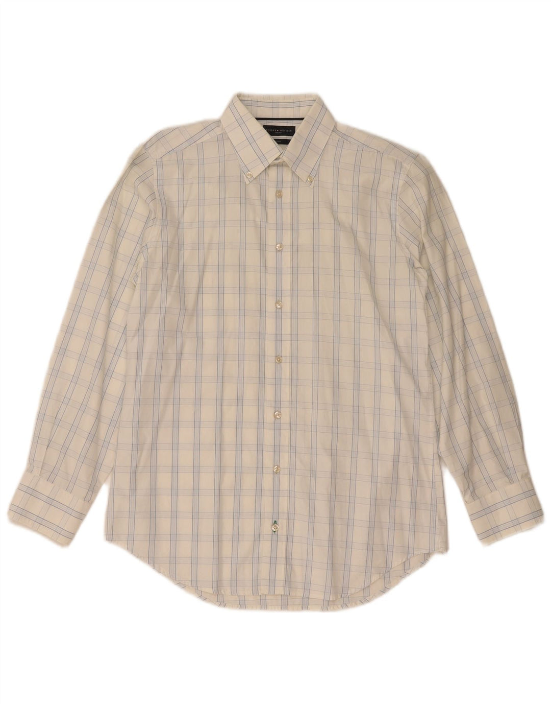Camisa masculina TOMMY HILFIGER tamanho 38 15 xadrez branco médio