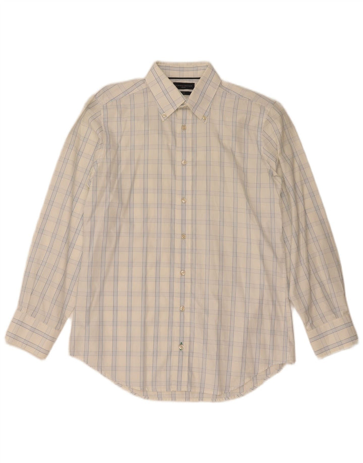 Camisa masculina TOMMY HILFIGER tamanho 38 15 xadrez branco médio
