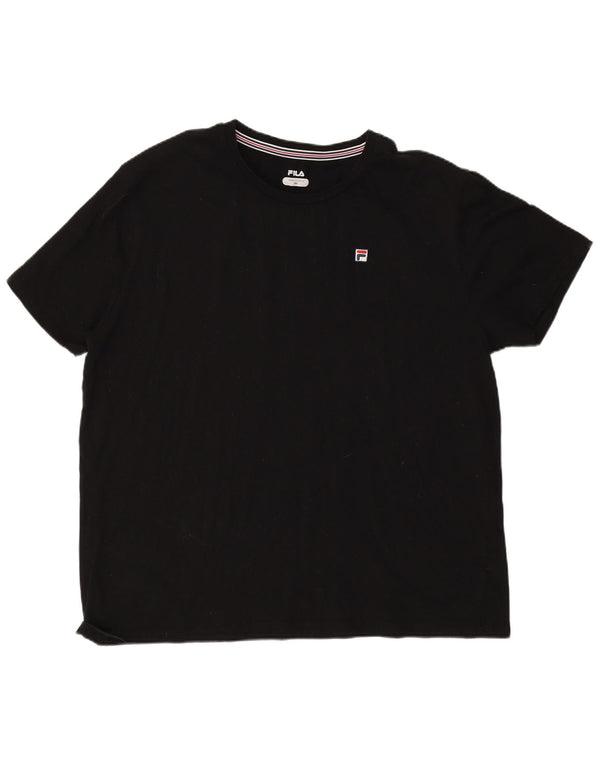 Camiseta masculina Fila Top 3XL algodão preto