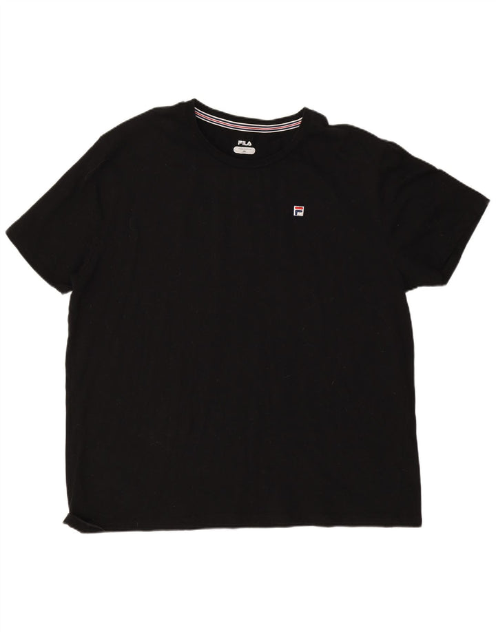Camiseta masculina Fila Top 3XL algodão preto