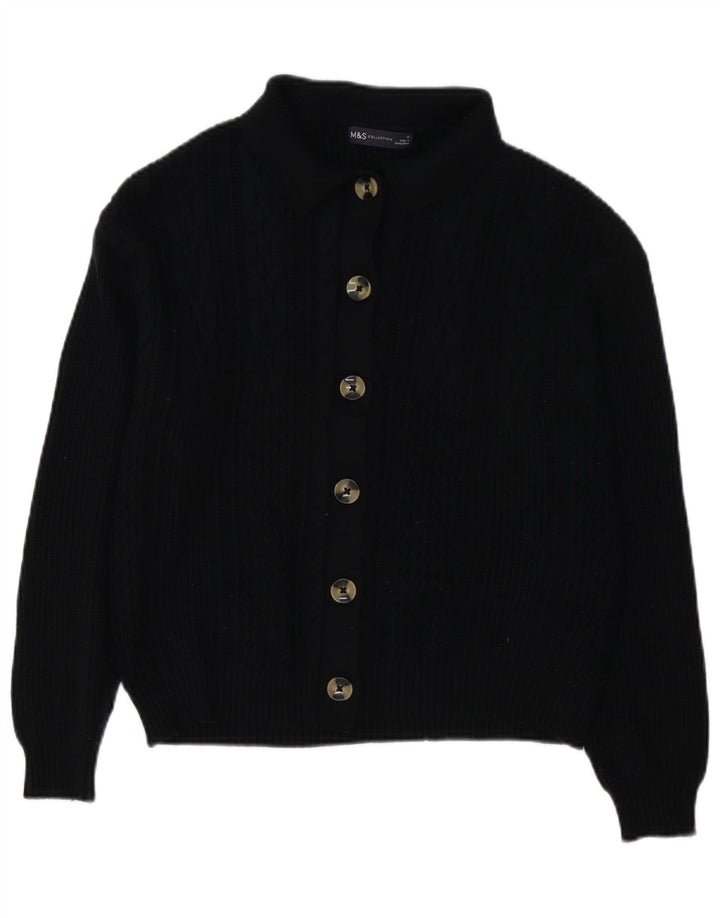Suéter cardigã feminino Marks & Spencer UK 14 viscose preta média