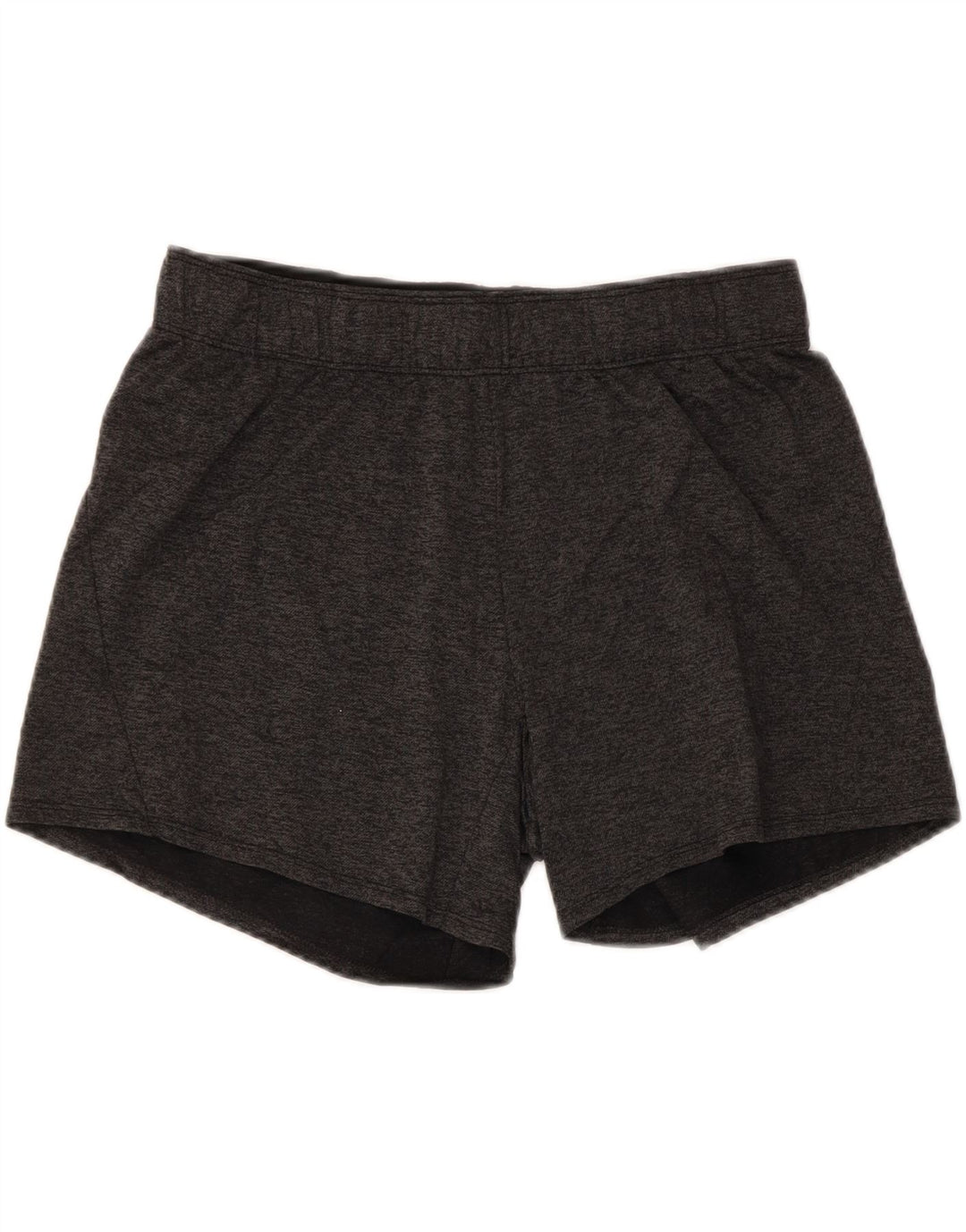 Shorts esportivos femininos Nike Dri Fit UK 14 poliéster cinza médio