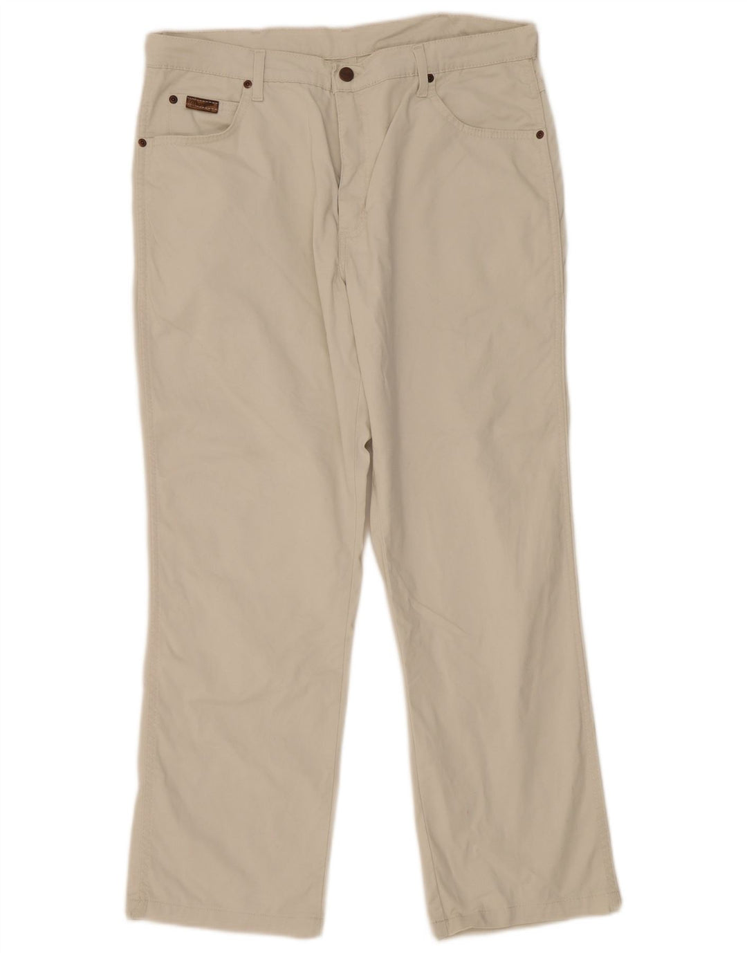 Calça casual reta masculina WRANGLER W36 L32 algodão branco