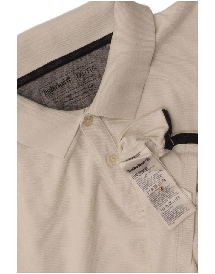 Camisa polo masculina Slim Fit TIMBERLAND 2XL algodão branco