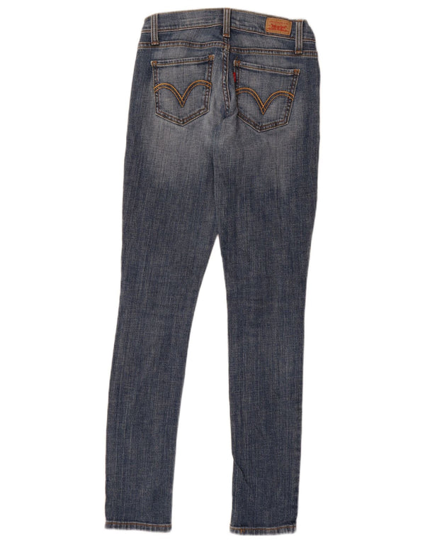 Levi's Womens 524 Super Low Skinny Jeans US 0 XS W30 L31 Blue Cotton