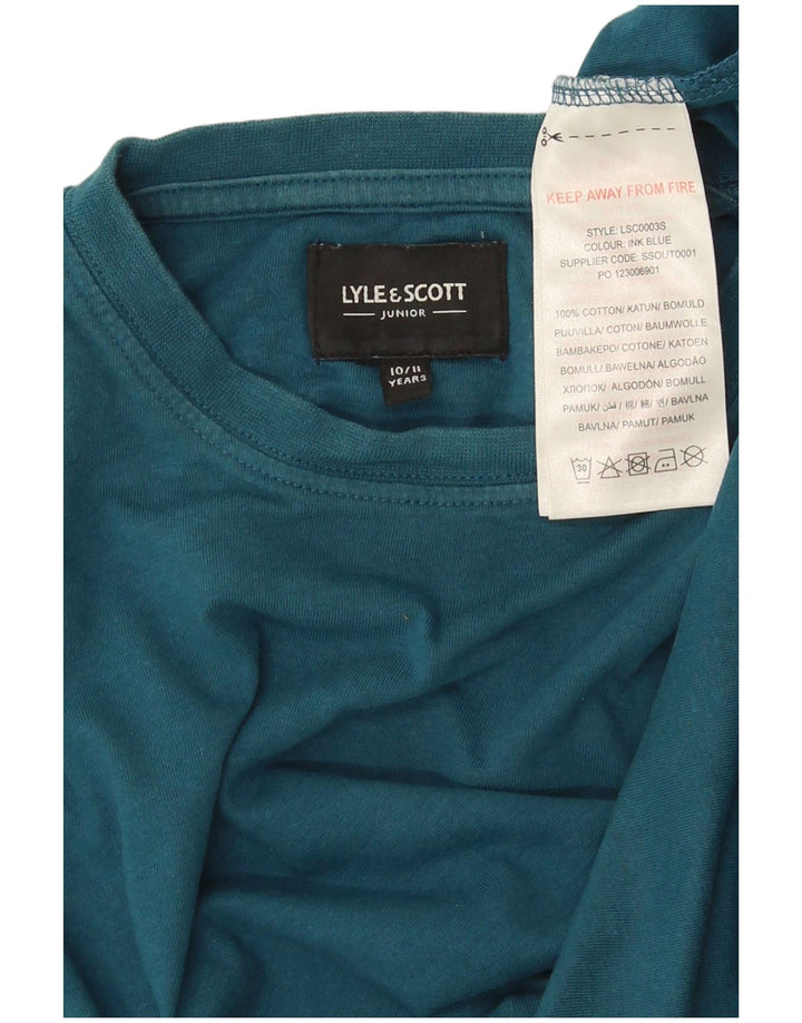 Camiseta Lyle & Scott Boys Top 10-11 Anos Algodão Azul
