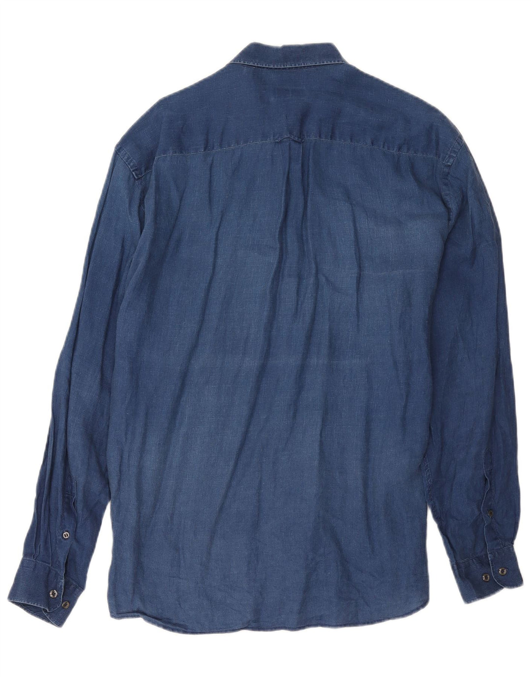 Camisa masculina Massimo Dutti XL linho azul marinho