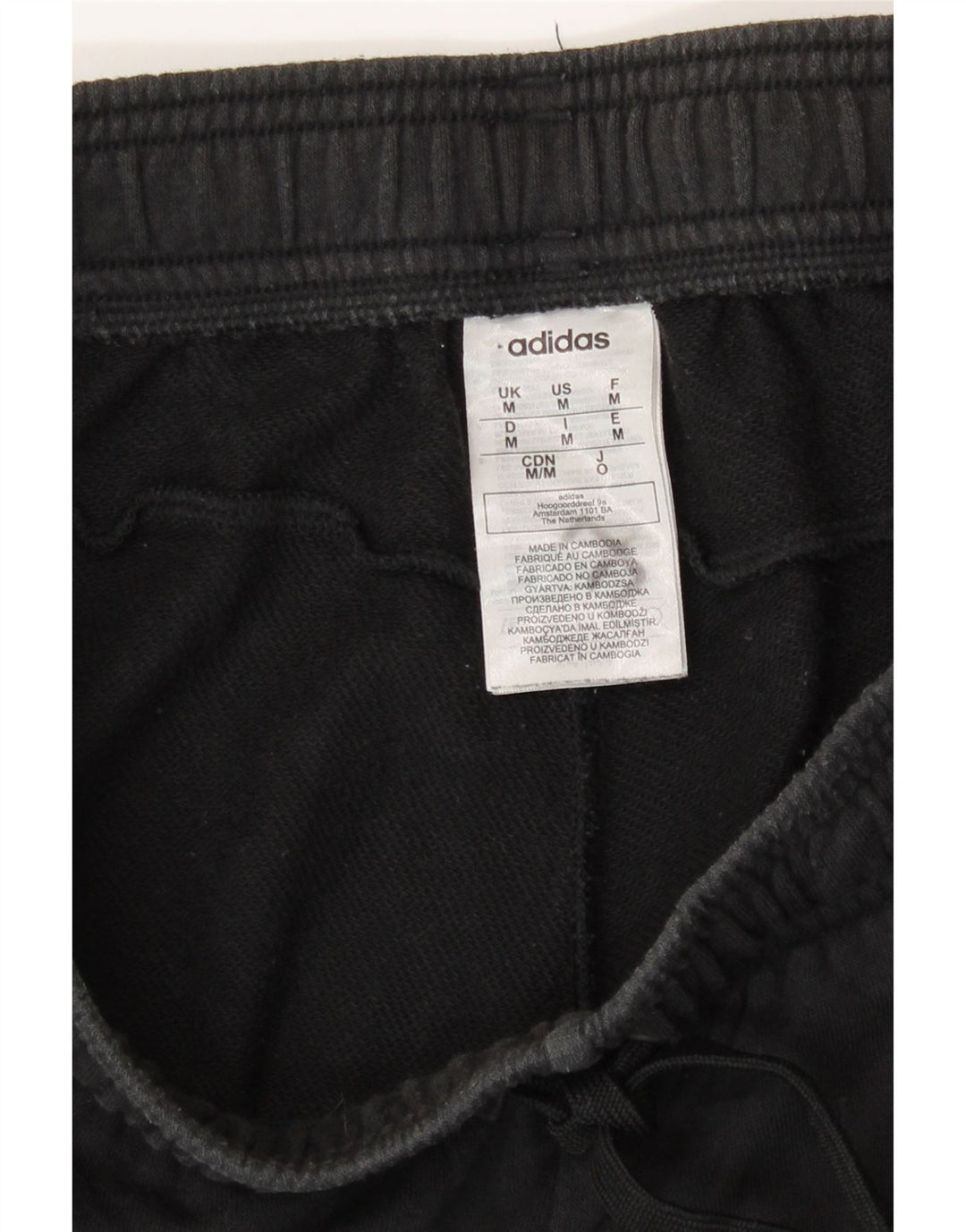 Adidas Mens Sport Shorts Médio Algodão Preto