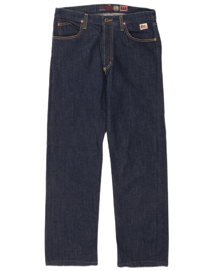 Calça jeans reta masculina Roy Rogers W33 L29 algodão azul marinho