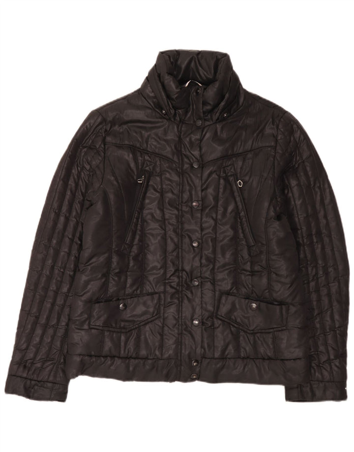 Jaqueta acolchoada feminina Tommy Hilfiger Reino Unido 16 grande poliéster preto