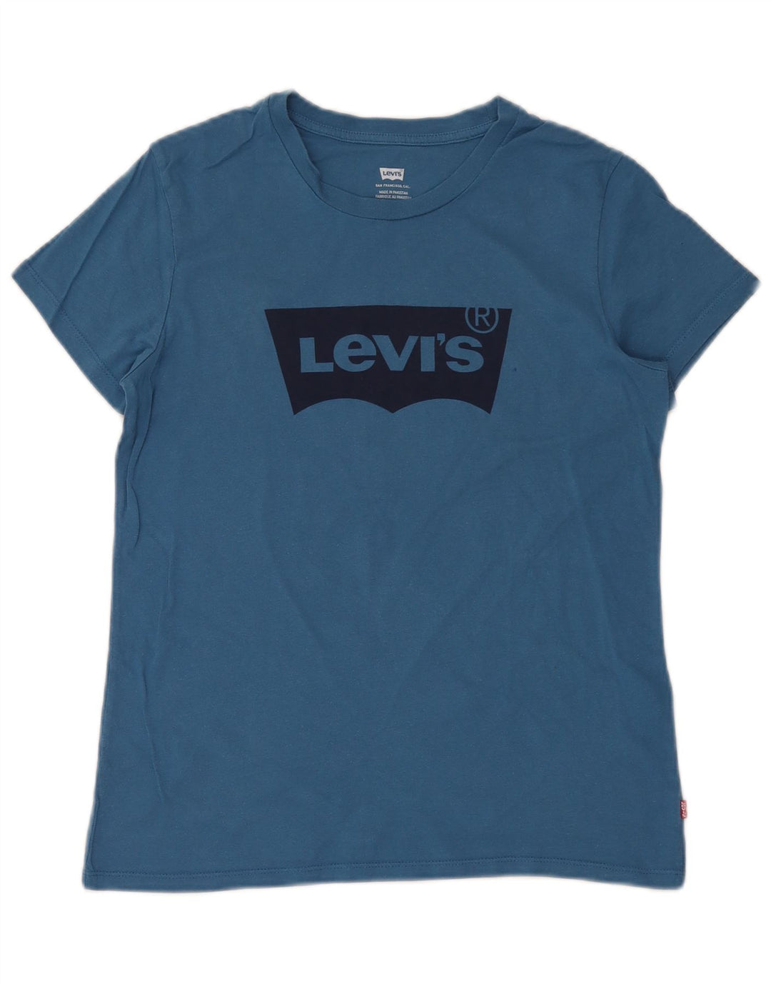 Camiseta feminina gráfica LEVI'S UK 10 algodão azul pequeno