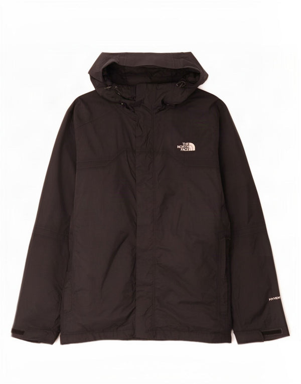 The North Face Mens Hooded Windbreaker Jacket UK 40 Large Black Nylon