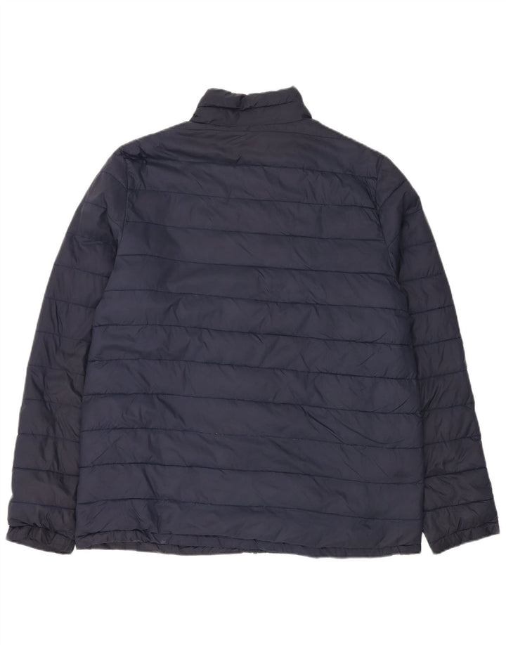 Jaqueta acolchoada masculina Weird Fish UK 40 grande nylon azul marinho