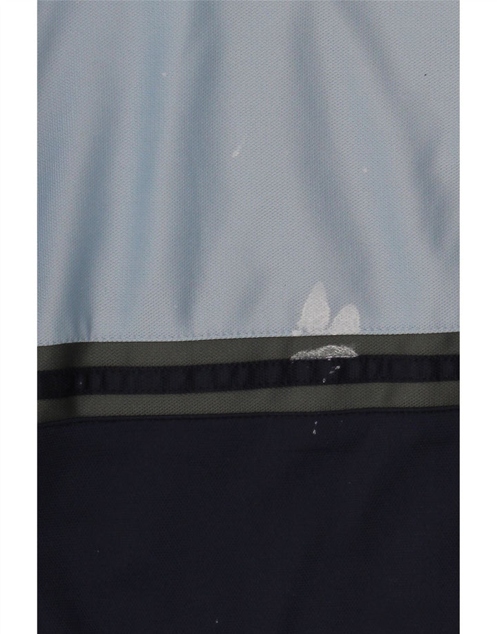 Asics Mens Tracksuit Top Jacket Grande Azul Marinho Colourblock Poliéster