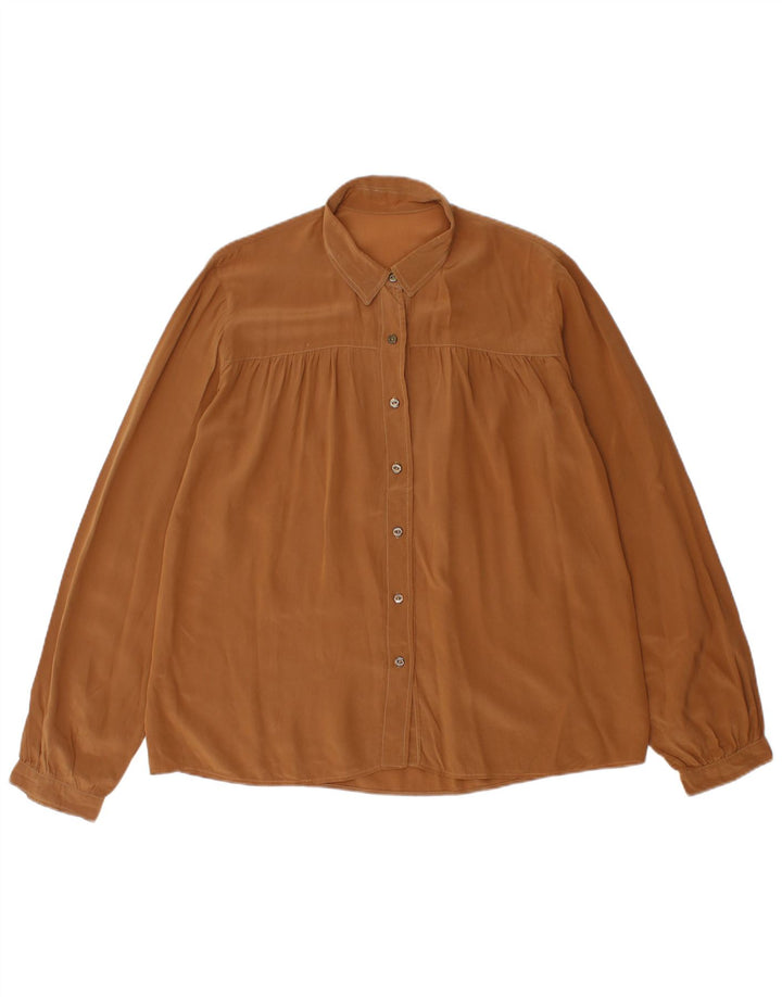 Camisa feminina VINTAGE UK 18 XL marrom