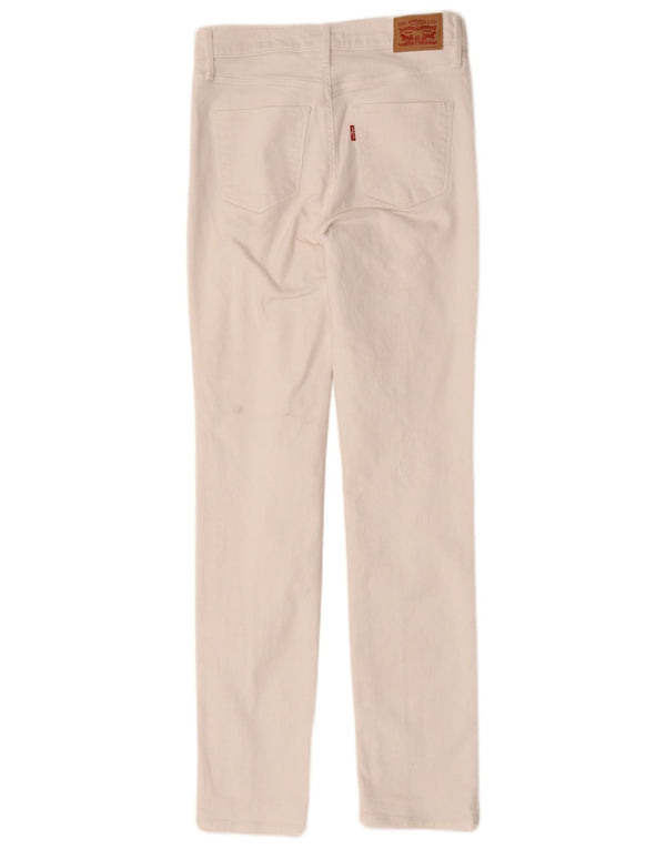 Jeans femininos Levi's Slimming Slim W28 L31 algodão branco