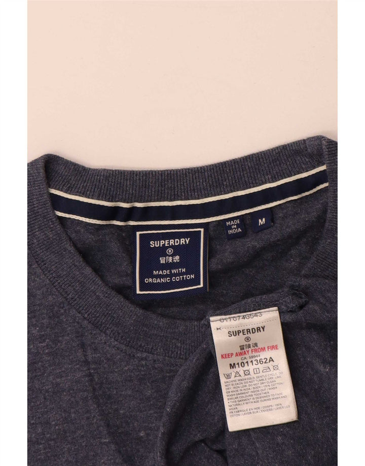 Camiseta masculina Superdry Top médio algodão azul marinho