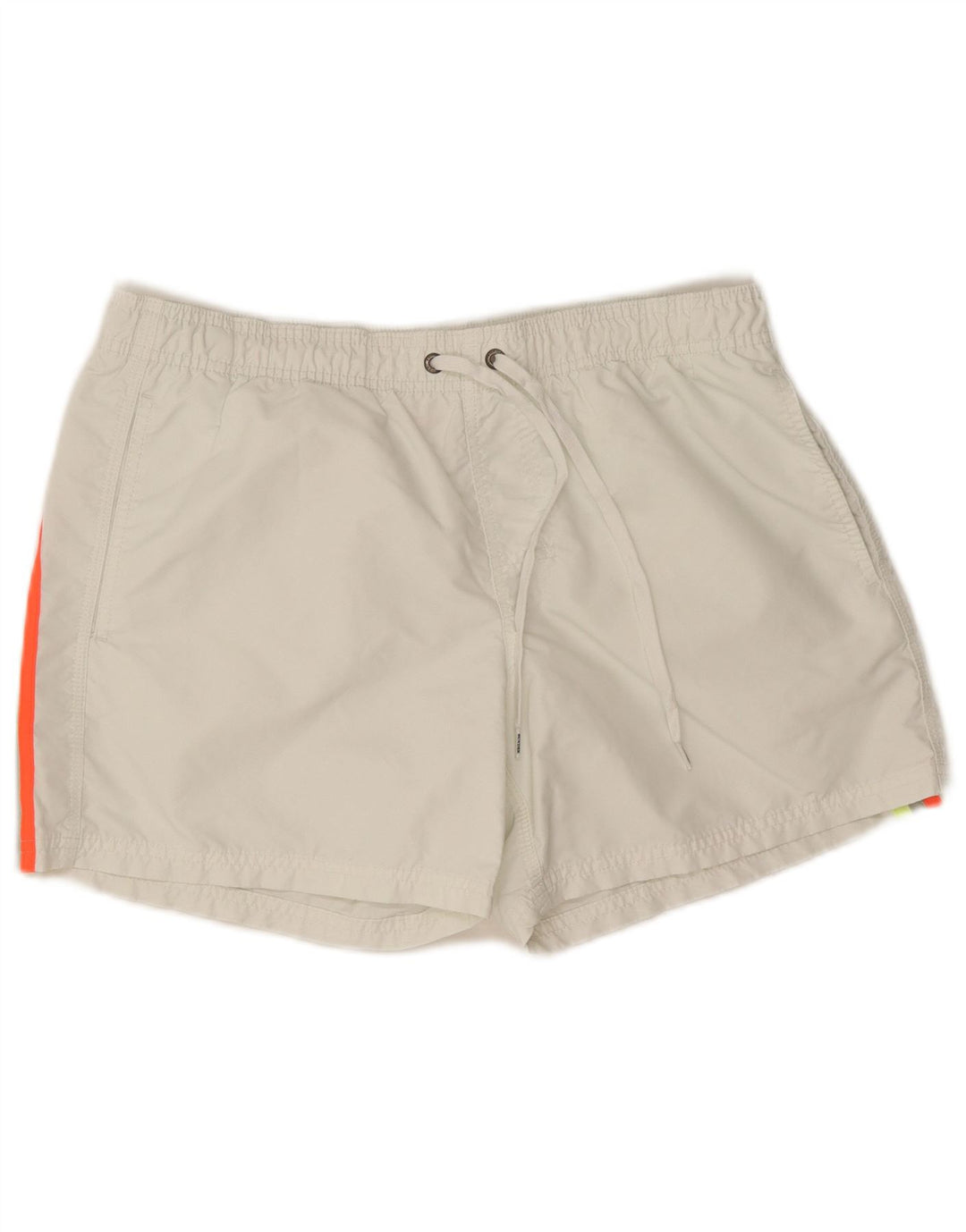 Shorts de natação masculino Sundek médio listrado branco