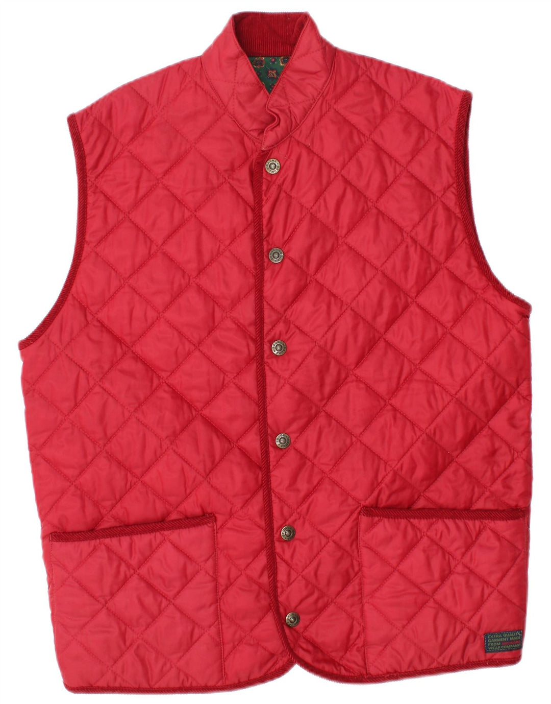 Colete acolchoado masculino Brummell UK 42 XL poliamida vermelha