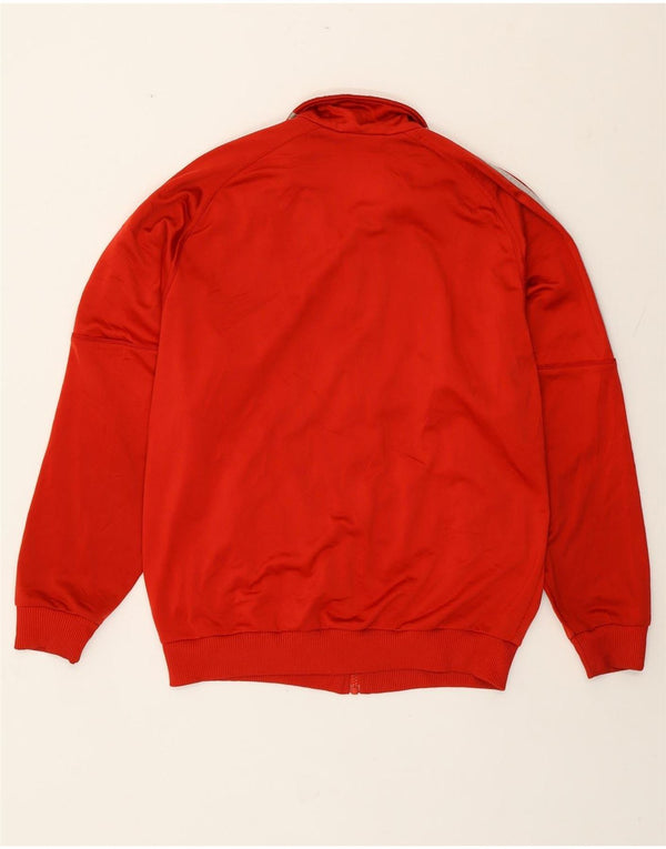 Adidas Mens Tracksuit Top Jacket Médio Poliéster Vermelho
