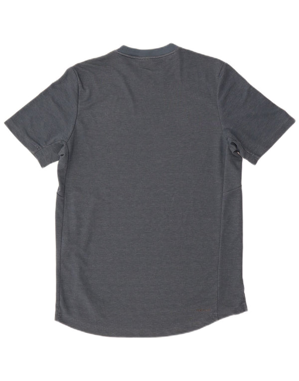 Adidas Mens Graphic T-Shirt Top Pequeno Poliéster Azul Marinho