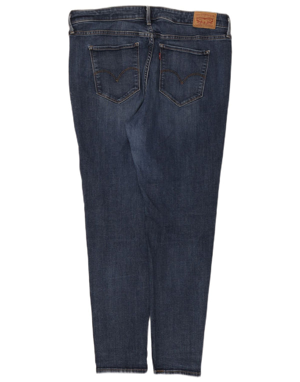 Calça jeans feminina Shaping Skinny Levi's US 18 2XL W36 L30 azul marinho algodão