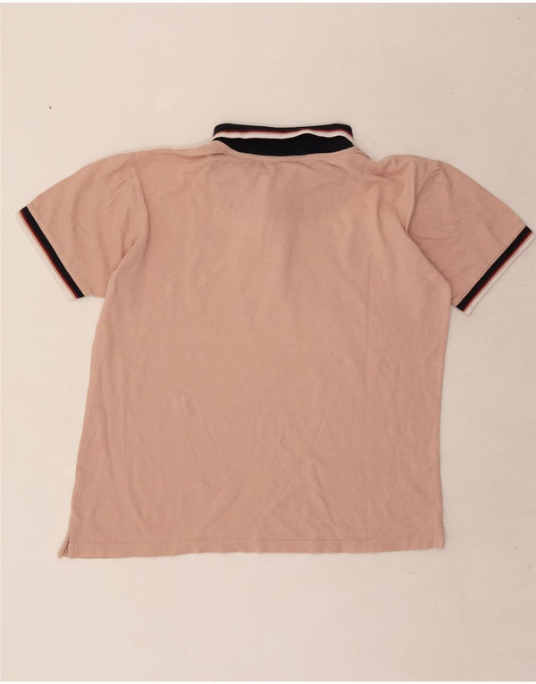 Camisa polo masculina de rugby Lotto grande algodão rosa