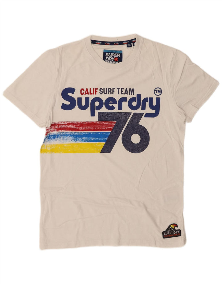 Camiseta masculina gráfica SUPERDRY grande algodão branco