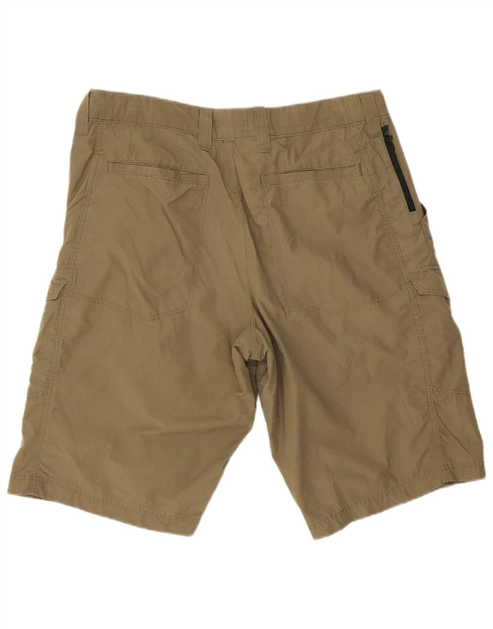 Shorts cargo masculino Marks & Spencer W34 grande algodão cáqui