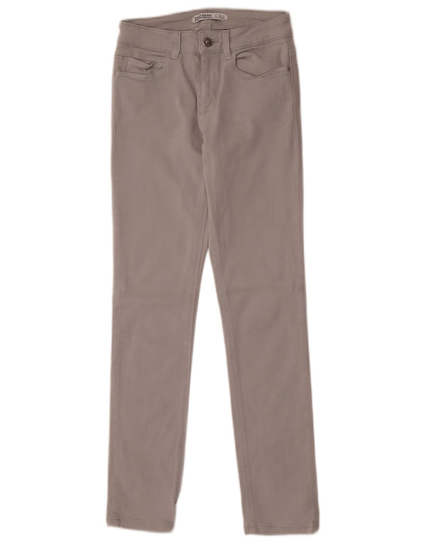 Calça feminina casual skinny Zara EU 36 XS W26 L28 algodão cinza