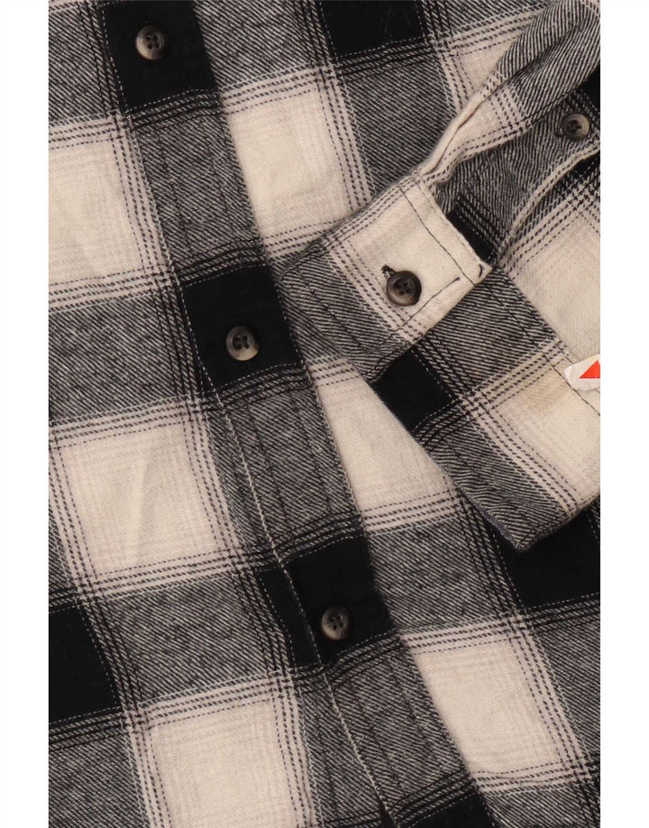 Camisa masculina de flanela Lee Regular Fit 2XL algodão xadrez preto