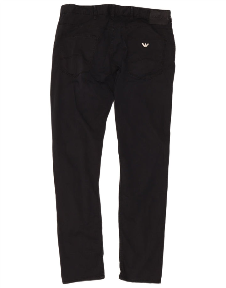 Armani Mens Slim Jeans W36 L32 Azul Marinho Algodão