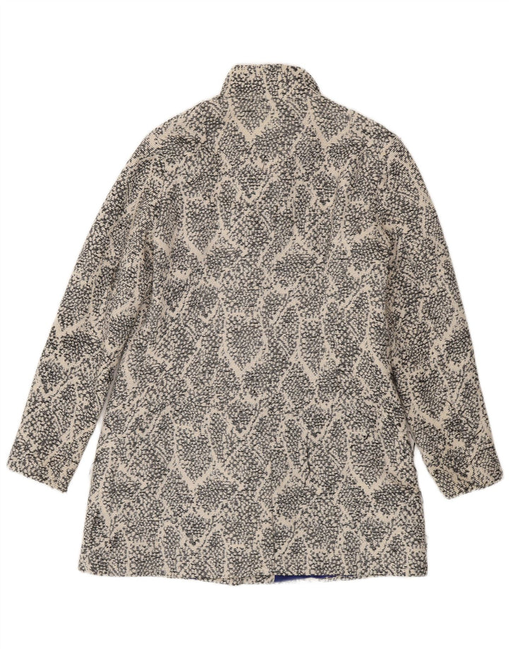 Sobretudo feminino Desigual com padrão abstrato EU 44 XL algodão branco