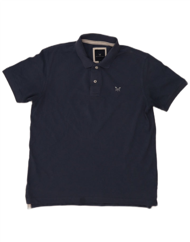 Camisa polo masculina Crew Clothing algodão azul marinho médio