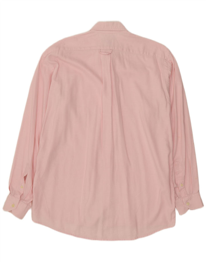 Camisa masculina LACOSTE tamanho 40 algodão rosa médio