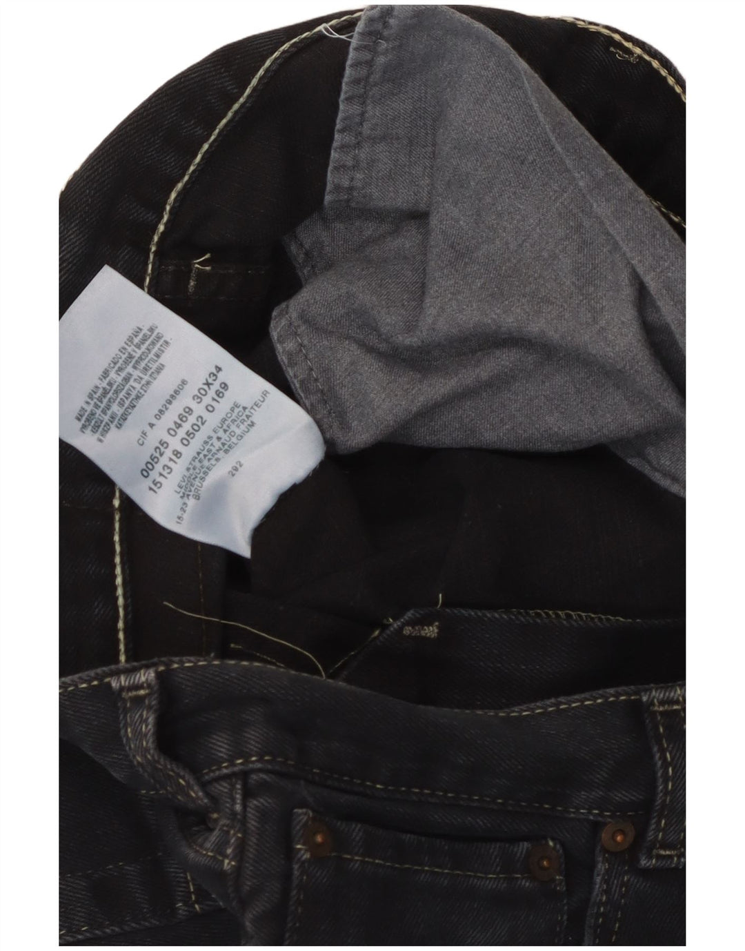 Calça jeans feminina LEVI'S 525 Bootcut W30 L34 algodão preto