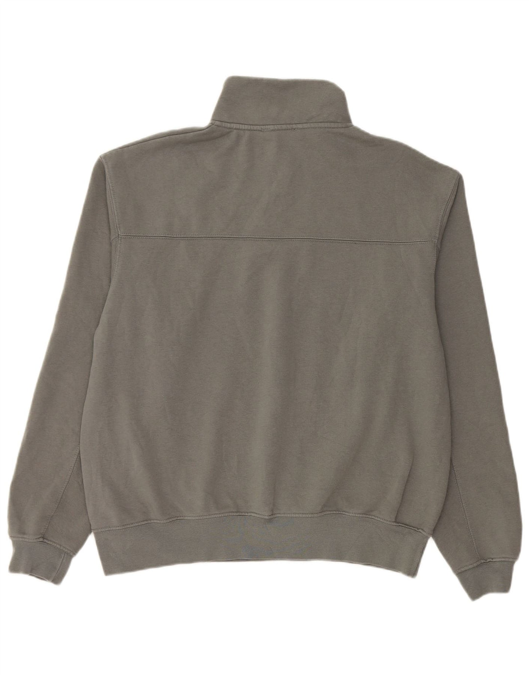 Zara moletom masculino com zíper e gola alta algodão cinza médio