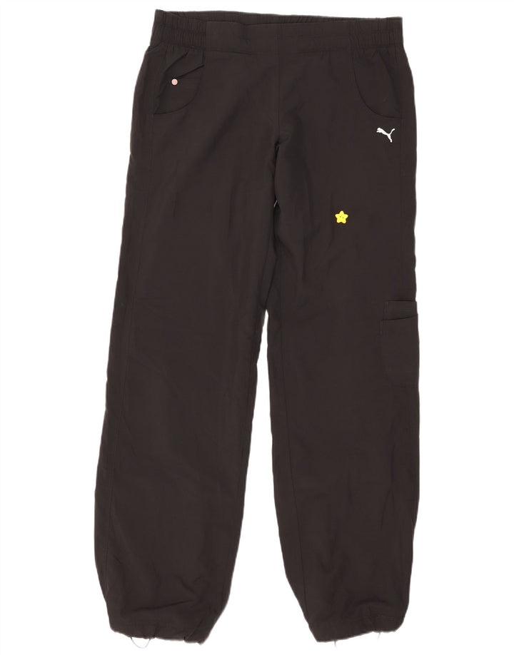 Calça cargo feminina Puma Joggers UK 12 médio W32 L33 poliéster preto