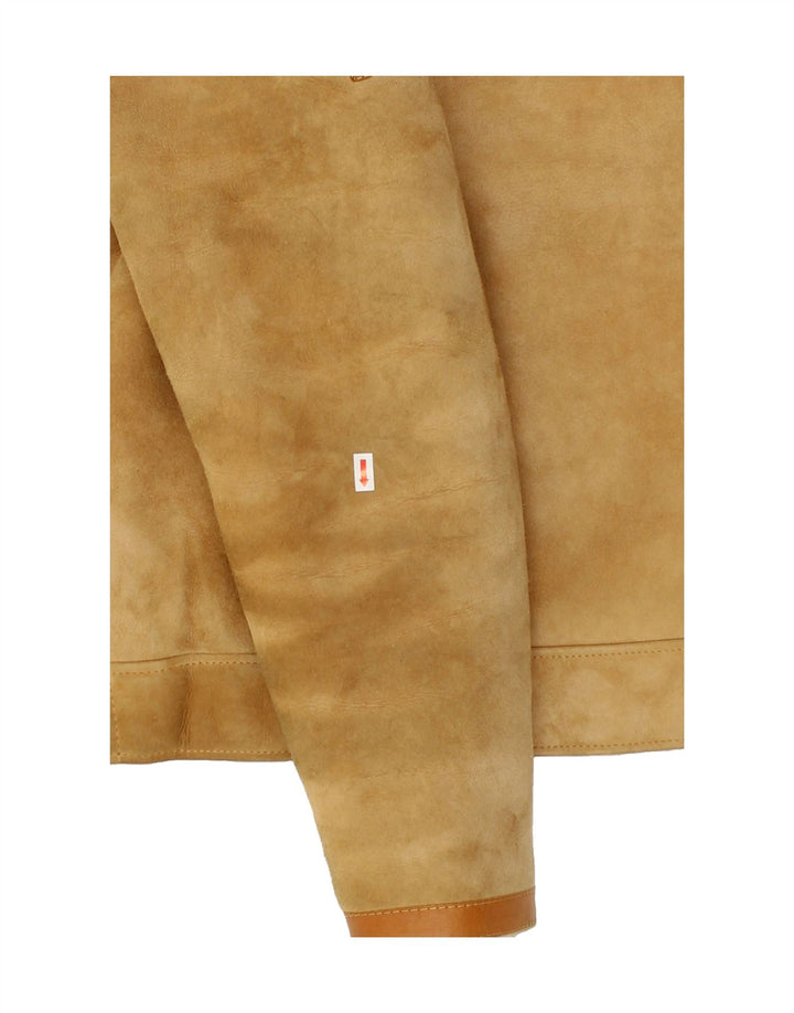 Jaqueta masculina VINTAGE Shearling UK 36 pequena bege shearling