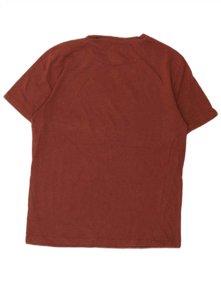 Camiseta masculina All Saints Top grande de algodão marrom