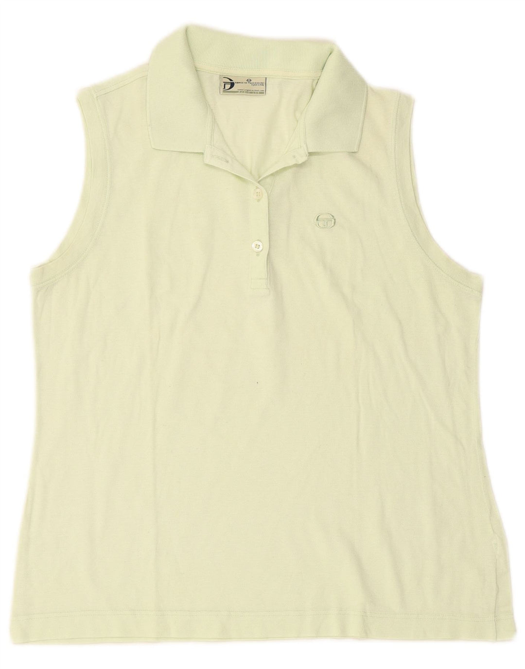SERGIO TACCHINI Polo feminino sem mangas UK 18 XL verde