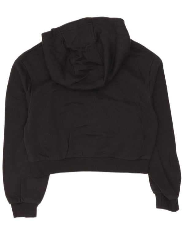 Jumper com capuz gráfico Nike Girls 10-11 anos médio preto algodão
