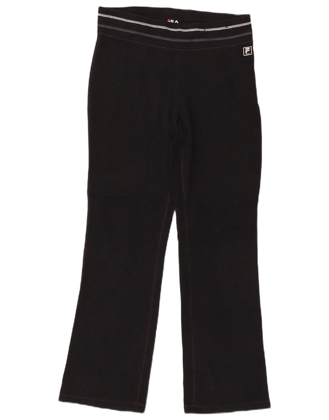 Calça de treino feminina FILA UK 14 grande algodão preto