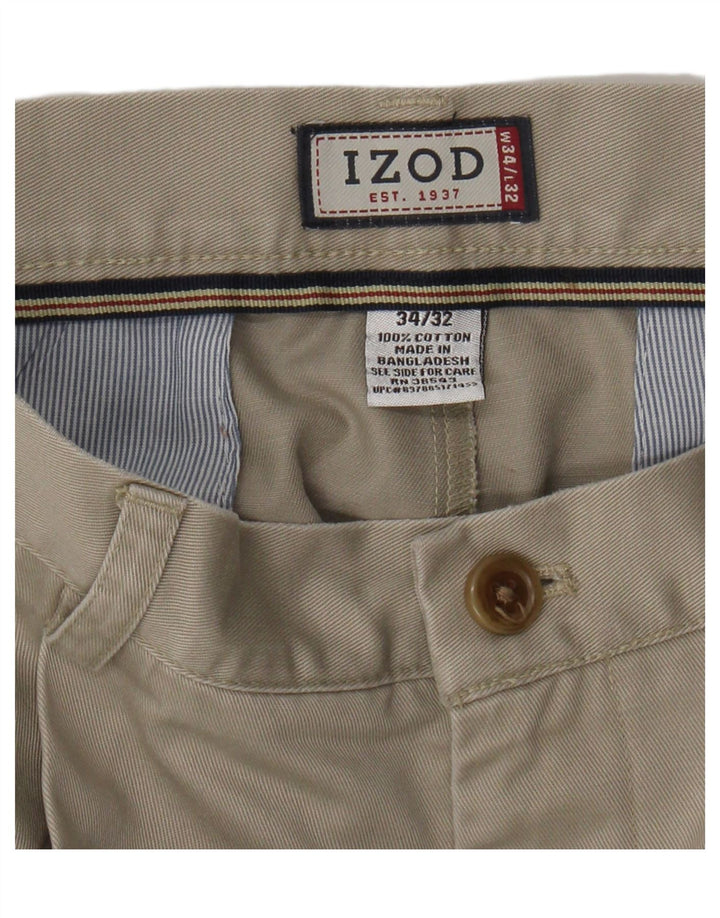 IZOD Mens Pegged Straight Chino Trousers  W34 L27 Grey Cotton Vintage Izod and Second-Hand Izod from Messina Hembry 